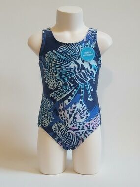 Carter’s Baby Girls Navy Blue Tropical Fish One-Piece Swimsuit